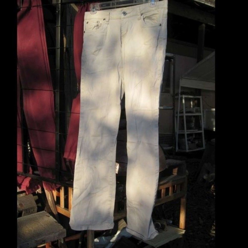 l.e.i. 3 Cotton Spandex Denim Khaki Jean Slight Flare Pants Measurements Within